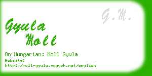 gyula moll business card